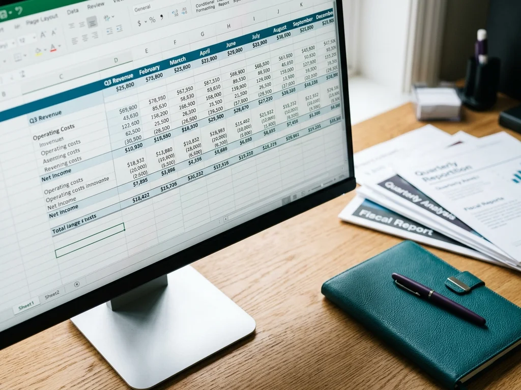 Données financières lisibles sur un écran de bureau pour une analyse stratégique claire.