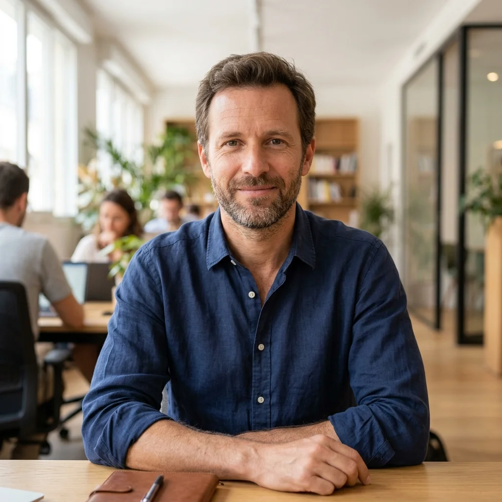 Portrait de Julien Marchetti, journaliste spécialiste de l'entrepreneuriat